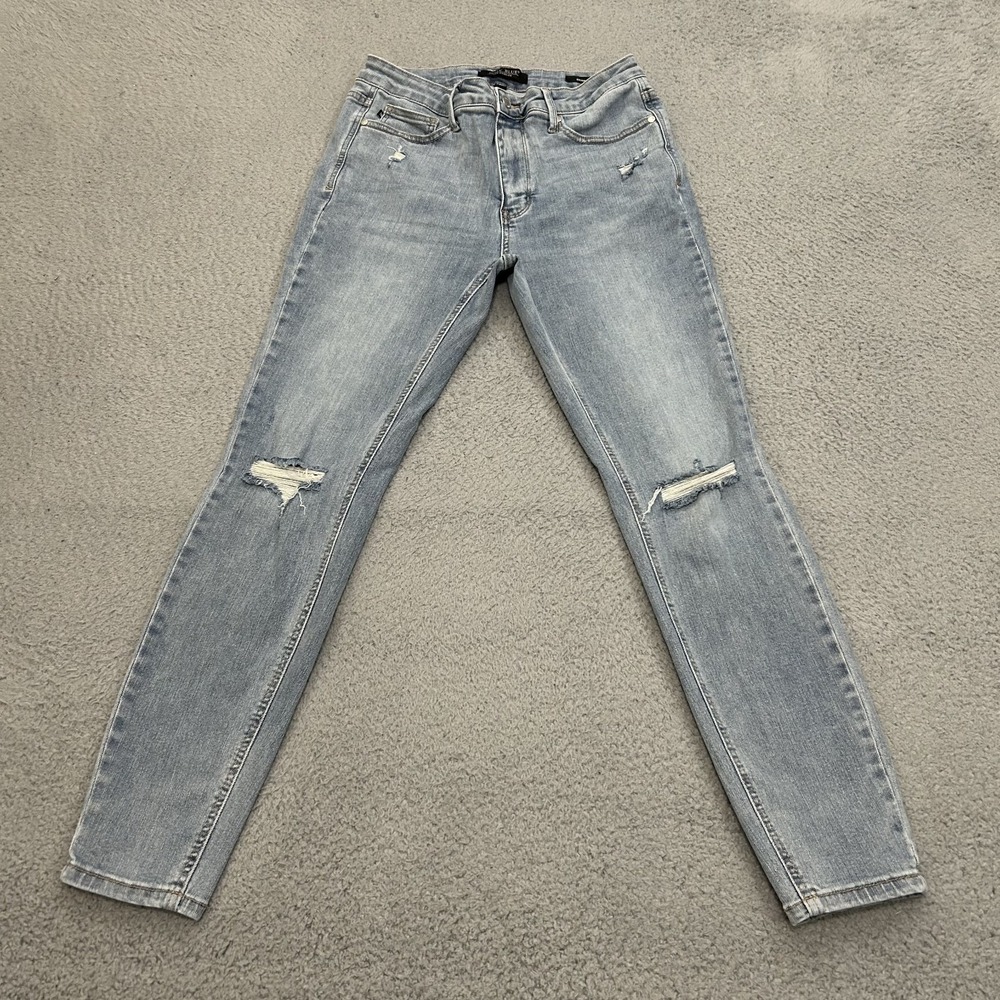 Judy Blue Jeans Womens 11/30 Blue Denim Skinny Fit Light Wash Stretch Distressed